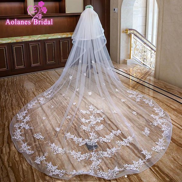 bridal veils aolanes arrival light ivory lace edge two-layer applique cathedral wedding veil with comb accessories, Black
bridal veils aolanes arrival light ivory lace edge two-layer applique cathedral wedding veil with comb accessories, Black