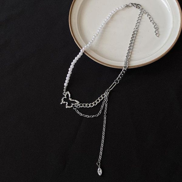 chokers minar trendy hollow butterfly necklace for women asymmetry simulated pearl chunky link chain pendant necklaces jewellery, Golden;silver
chokers minar trendy hollow butterfly necklace for women asymmetry simulated pearl chunky link chain pendant necklaces jewellery, Golden;silver