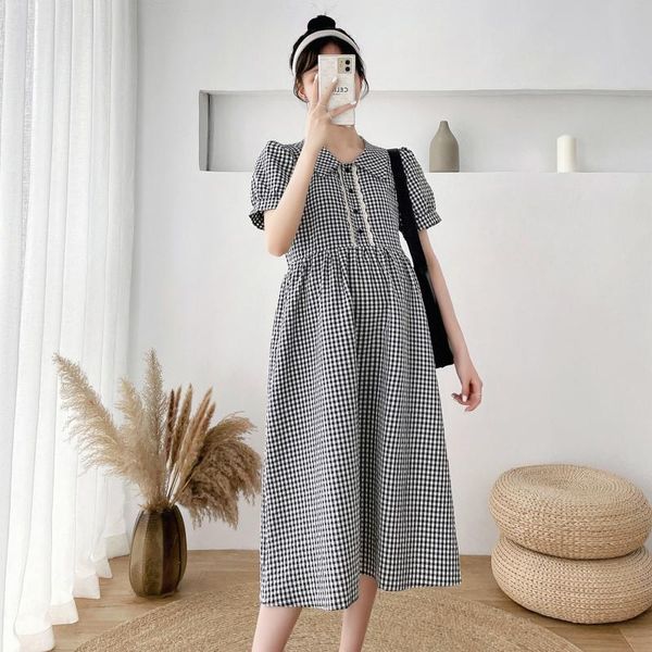 maternity dresses 557# dress summer short sleeves lace plaid patchwork korean style loose a line pregnant women plus size, White
maternity dresses 557# dress summer short sleeves lace plaid patchwork korean style loose a line pregnant women plus size, White