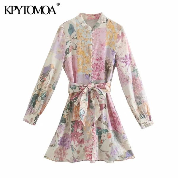women chic fashion with belt floral print linen mini dress o neck long sleeve female dresses vestidos 210420, Black;gray 
women chic fashion with belt floral print linen mini dress o neck long sleeve female dresses vestidos 210420, Black;gray