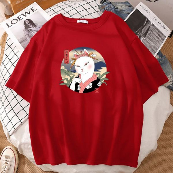 women's t-shirt catana japanese cat maiko printing clothes fashion breathable female tshirts summer cotton t-shirts unisex, White
women's t-shirt catana japanese cat maiko printing clothes fashion breathable female tshirts summer cotton t-shirts unisex, White