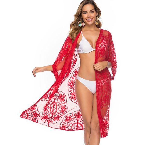 womens floral lace bikini cover ups sheer open front long kimono cardigan w91c women's swimwear, White;black
womens floral lace bikini cover ups sheer open front long kimono cardigan w91c women's swimwear, White;black