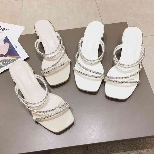 sandals rome sandals women's thick summer all-match fairy crystal double purpose square heel slippers, Black
sandals rome sandals women's thick summer all-match fairy crystal double purpose square heel slippers, Black