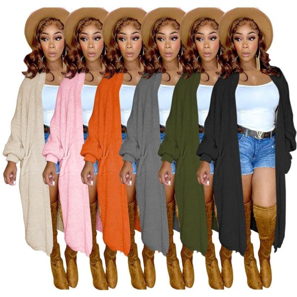 women's trench coats arrivals autumn 2021 women knitted solid color casual v-neck full sleeve pockets mid-calf loose cardigan selling, Tan;black
women's trench coats arrivals autumn 2021 women knitted solid color casual v-neck full sleeve pockets mid-calf loose cardigan selling, Tan;black