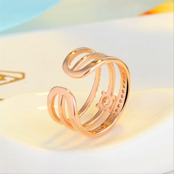 cluster rings size adjustable opening ring s925 silver women's fashion simple jewelry double, Golden;silver
cluster rings size adjustable opening ring s925 silver women's fashion simple jewelry double, Golden;silver