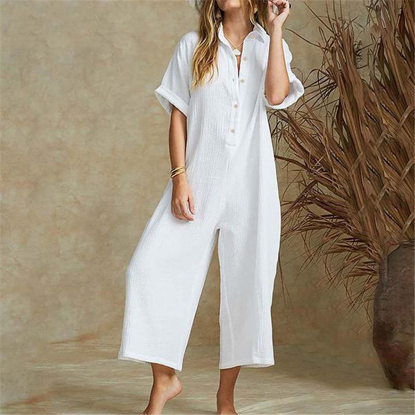 elegant solid overalls playsuit womens rompers vintage wide leg pants short sleeve plus size, Black;white
elegant solid overalls playsuit womens rompers vintage wide leg pants short sleeve plus size, Black;white
