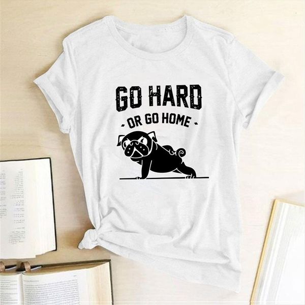 go hard or home printing women t shirt summer graphic tees streetwear casual for teens crew neck harajuku clothes, White
go hard or home printing women t shirt summer graphic tees streetwear casual for teens crew neck harajuku clothes, White