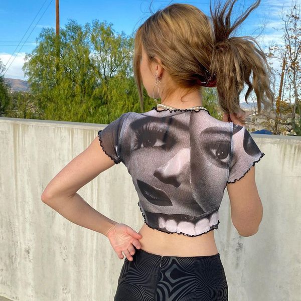 printed crop fashion t shirt mesh transparent tshirt women vintage frill pulovers harajuku tee streetwear 90s summer, White
printed crop fashion t shirt mesh transparent tshirt women vintage frill pulovers harajuku tee streetwear 90s summer, White