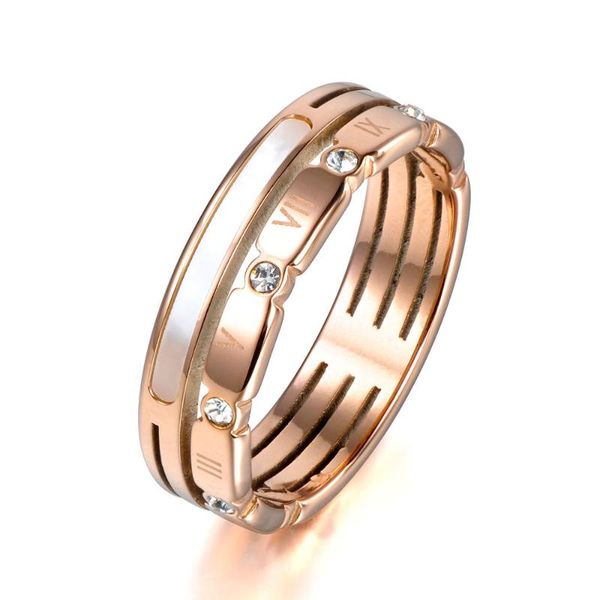 wedding rings roman numerals ring jewelry for women rose gold color stainless steel cubic zirconia & shell r17161, Slivery;golden
wedding rings roman numerals ring jewelry for women rose gold color stainless steel cubic zirconia & shell r17161, Slivery;golden