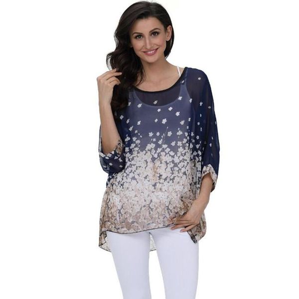 women's blouses & shirts plus size summer women floral print chiffon shirt ladies elegant clothing loose female casual sweet, White
women's blouses & shirts plus size summer women floral print chiffon shirt ladies elegant clothing loose female casual sweet, White