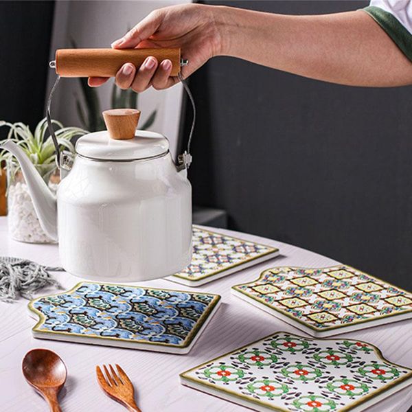moroccan ceramic trivet pot holder non-skid heat insulation pad mug cork mat bowl coasters pak55 mats & pads
moroccan ceramic trivet pot holder non-skid heat insulation pad mug cork mat bowl coasters pak55 mats & pads