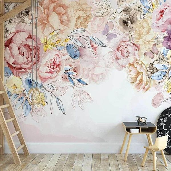 custom mural wallpaper 3d nordic hand-painted flowers rose american pastoral style indoor background wall painting wallpapers
custom mural wallpaper 3d nordic hand-painted flowers rose american pastoral style indoor background wall painting wallpapers
