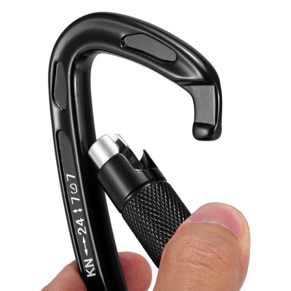 auto lock carabiner twist locking gate heavy duty outdoor d-ring buckle climbing rappelling hammock clip cords, slings and webbing
auto lock carabiner twist locking gate heavy duty outdoor d-ring buckle climbing rappelling hammock clip cords, slings and webbing