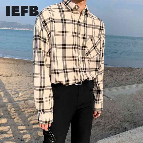iefb korean plaid shirt men's long sleeve trend handsome spring vintage causal blouses korean trend shirts 9y5891 210524, White;black
iefb korean plaid shirt men's long sleeve trend handsome spring vintage causal blouses korean trend shirts 9y5891 210524, White;black