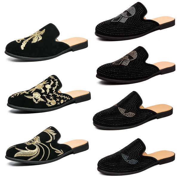 luxury designer mens slippers rhinestones embroidered half-wrapped loafers flats mules casual shoes slipper black slip-on shoes slides
luxury designer mens slippers rhinestones embroidered half-wrapped loafers flats mules casual shoes slipper black slip-on shoes slides