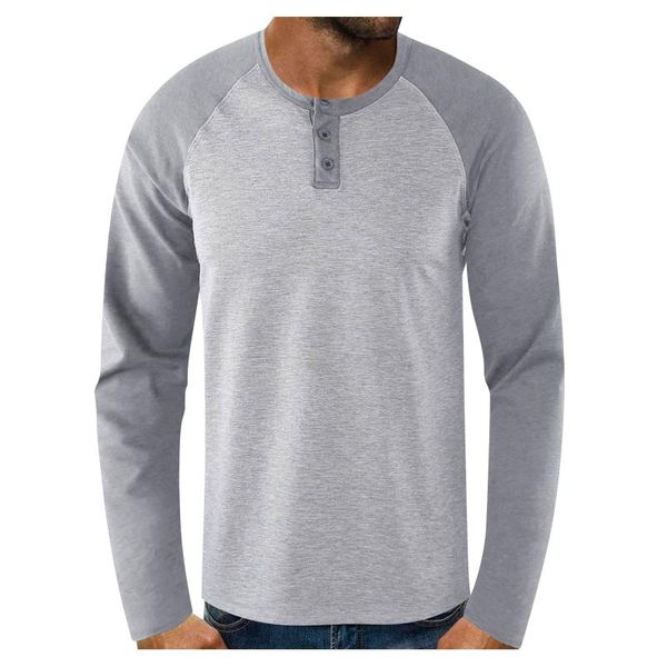 men's t-shirts slim long sleeve t-shirt casual o neck button patchwork blouse male classic clothes 2021, White;black
men's t-shirts slim long sleeve t-shirt casual o neck button patchwork blouse male classic clothes 2021, White;black