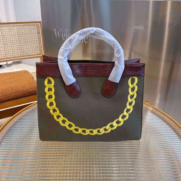 folding box designer women's canvas shopping bag shoulder bag size 40*16*32cm