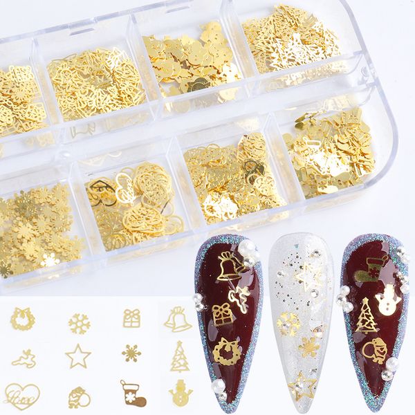 christmas nails art sequins metal mirror gold effect slices 3d design snowflakes elk winter glitter nails decoration manicure lhq044, Silver;gold
christmas nails art sequins metal mirror gold effect slices 3d design snowflakes elk winter glitter nails decoration manicure lhq044, Silver;gold