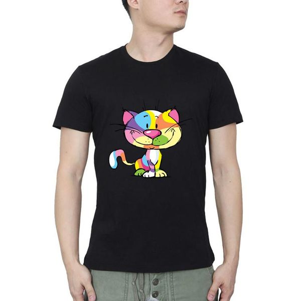 men's t-shirts cute kitty cartoon colorful art design t-shirt streetwear o neck casual summer, White;black
men's t-shirts cute kitty cartoon colorful art design t-shirt streetwear o neck casual summer, White;black