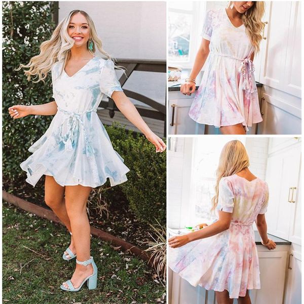 summer dress 2021 women's clothing amazon european and american printed tie-dye casual short-sleeved loose dresses, Black;gray
summer dress 2021 women's clothing amazon european and american printed tie-dye casual short-sleeved loose dresses, Black;gray
