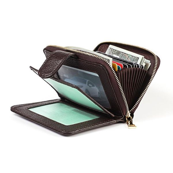 card holders oil wax cowhide rfid holder wallet multifunctional large capacity id coin bag, Brown;gray
card holders oil wax cowhide rfid holder wallet multifunctional large capacity id coin bag, Brown;gray