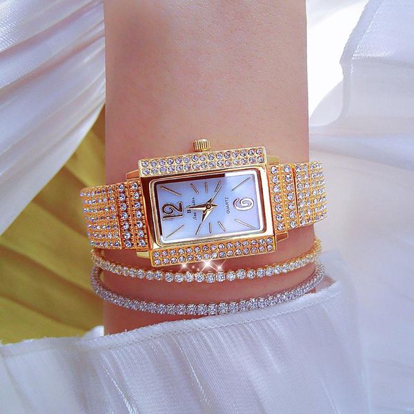 wristwatches fashion brand watches for women's square dial full diamond luxury quartz waterproof steel band party wrist relogio, Slivery;brown
wristwatches fashion brand watches for women's square dial full diamond luxury quartz waterproof steel band party wrist relogio, Slivery;brown