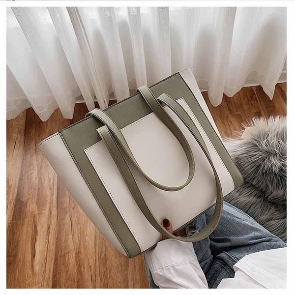 evening bags contrast color pu leather for women handbag 2021 casual wide large capacity handbags lady shoulder bag quality travel totes
evening bags contrast color pu leather for women handbag 2021 casual wide large capacity handbags lady shoulder bag quality travel totes