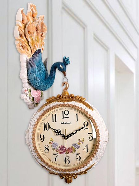 wall clocks european style clock double-sided creative retro peacock decoration mute personality horloge room decor wt5bgz
wall clocks european style clock double-sided creative retro peacock decoration mute personality horloge room decor wt5bgz