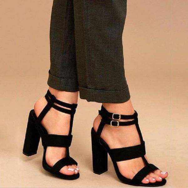 women high heels shoes 2021 spring summer open toe sandals buckle strap size 36-42 sandalias de mujer, Black
women high heels shoes 2021 spring summer open toe sandals buckle strap size 36-42 sandalias de mujer, Black