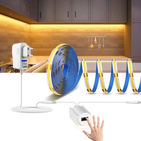 strips dc12v cob led strip light with hand sweep sensor switch control 1m 2m 3m 4m 5m backlight cri 90 lamp tape for kitchen cabinet
strips dc12v cob led strip light with hand sweep sensor switch control 1m 2m 3m 4m 5m backlight cri 90 lamp tape for kitchen cabinet