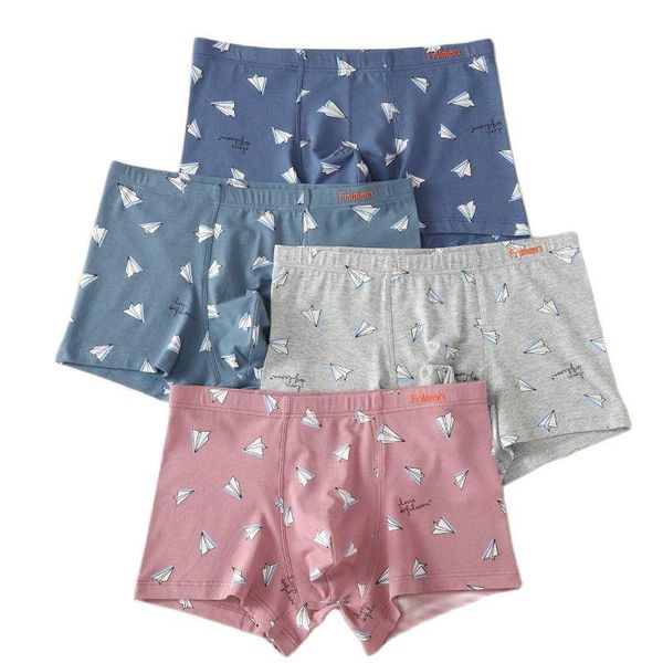 underpants 4-piece cotton medium waist boxer pants, comfortable and loose, modal fattening enlarged youth underwear, Black;white
underpants 4-piece cotton medium waist boxer pants, comfortable and loose, modal fattening enlarged youth underwear, Black;white