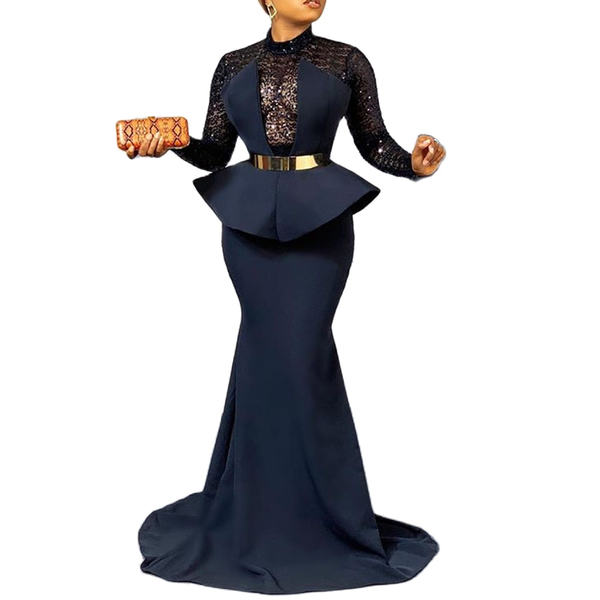 2021elegant floor length long evening party dress women lace sheer long sleeve plus size tunic peplum maxi dresses new year, Black;gray
2021elegant floor length long evening party dress women lace sheer long sleeve plus size tunic peplum maxi dresses new year, Black;gray