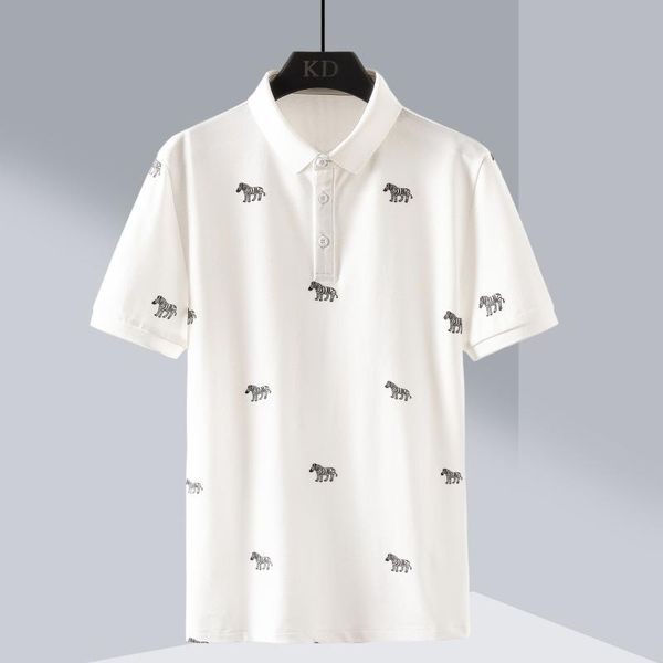 men's polos 2021 arrival mens print shirts 100% cotton short sleeve casual fashion summer lapel malem-4xl, White;black
men's polos 2021 arrival mens print shirts 100% cotton short sleeve casual fashion summer lapel malem-4xl, White;black