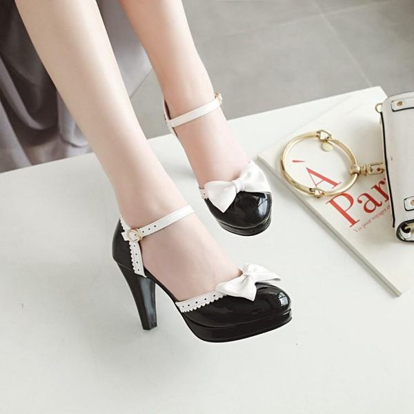 dress shoes oversized ladies high heels women woman pumps sweet bowtied with thick, Black
dress shoes oversized ladies high heels women woman pumps sweet bowtied with thick, Black