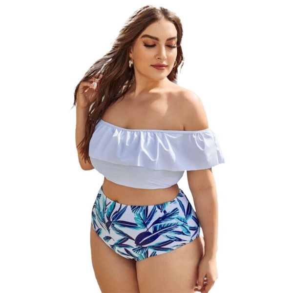 women's swimwear high waist bikini plus size swimsuit 2 piece sets womens bathing suit ruffled floral biquini waisted sexy, White;black
women's swimwear high waist bikini plus size swimsuit 2 piece sets womens bathing suit ruffled floral biquini waisted sexy, White;black