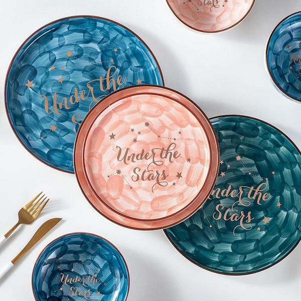 flatware sets starry sky ceramic plate underglaze hand painted porcelain dinner home breakfast tray nordic style steak
flatware sets starry sky ceramic plate underglaze hand painted porcelain dinner home breakfast tray nordic style steak