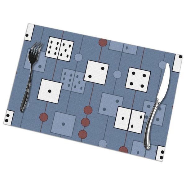 mats & pads 6pcs placemat for dining table dices mid century print heat-resistant kitchen accessories
mats & pads 6pcs placemat for dining table dices mid century print heat-resistant kitchen accessories