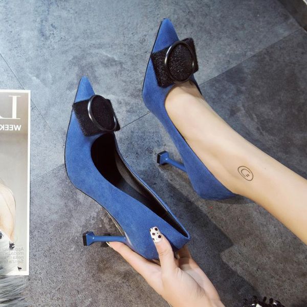 dress shoes 2021 women's single korean fashion shallow mouth pointed high heels wild casual work, Black
dress shoes 2021 women's single korean fashion shallow mouth pointed high heels wild casual work, Black