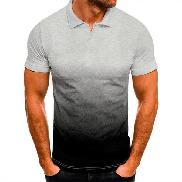 fashion man shirt summer mens polo gradient color casual cotton short sleeve patchwork high quantity shirts for men, White;black
fashion man shirt summer mens polo gradient color casual cotton short sleeve patchwork high quantity shirts for men, White;black