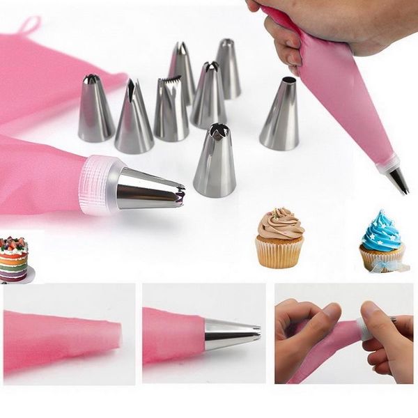 50pcs pink silicone pastry bags tips 48 icing piping nozzles + cream reusable cake decorating tools baking &
50pcs pink silicone pastry bags tips 48 icing piping nozzles + cream reusable cake decorating tools baking &