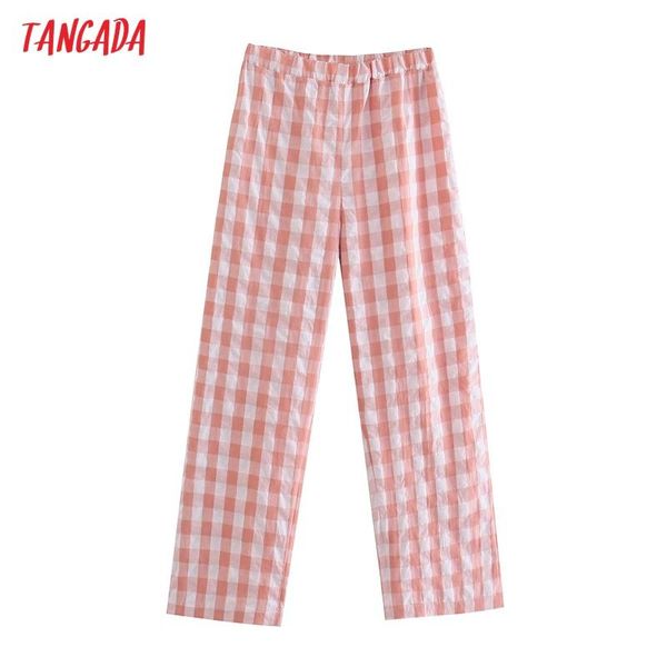 women's pants & capris tangada women pink plaid print trousers vintage style strethy waist lady pantalon je195, Black;white
women's pants & capris tangada women pink plaid print trousers vintage style strethy waist lady pantalon je195, Black;white
