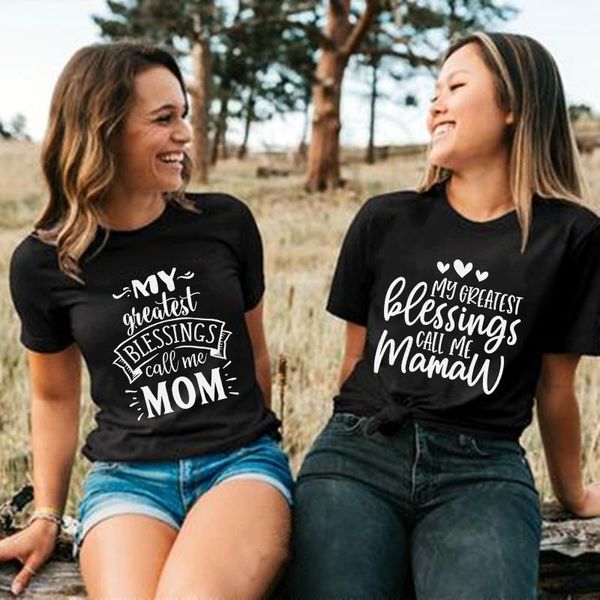 women's t-shirt my greatest blessings call me mom print t shirt summer women short sleeve tees life tshirt casual female tumblr, White
women's t-shirt my greatest blessings call me mom print t shirt summer women short sleeve tees life tshirt casual female tumblr, White
