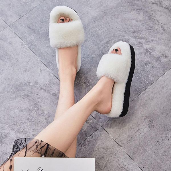 slippers autumn style furry thick-soled slippers, wear indoor high-heeled fashion white fur, casual all-match women's, Black
slippers autumn style furry thick-soled slippers, wear indoor high-heeled fashion white fur, casual all-match women's, Black
