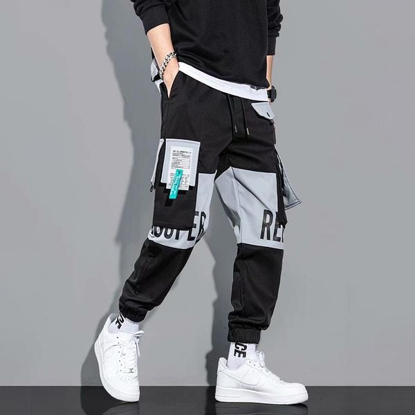 men's pants 2021 harajuku fashion cargo men korean streetwear joggers casual clothing elastic waist pant, Black
men's pants 2021 harajuku fashion cargo men korean streetwear joggers casual clothing elastic waist pant, Black