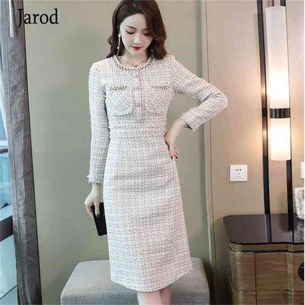 fashion women tweed long sleeve midi dresses autumn winter beading office ol bodycon sheath dress vesitdos 210519, Black;gray
fashion women tweed long sleeve midi dresses autumn winter beading office ol bodycon sheath dress vesitdos 210519, Black;gray