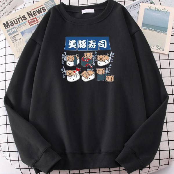 women's hoodies & sweatshirts hoodie kawaii pig sushi pattern print tracksui lady concise o-neck exquisiteual fleece warm female hoody, Black
women's hoodies & sweatshirts hoodie kawaii pig sushi pattern print tracksui lady concise o-neck exquisiteual fleece warm female hoody, Black