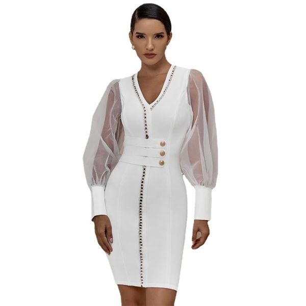 casual dresses 2021 bandage dress long sleeve party fall winter mesh white outfits for women club, Black;gray
casual dresses 2021 bandage dress long sleeve party fall winter mesh white outfits for women club, Black;gray