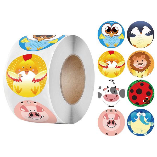 new reward cartoon sticker for kids 8 designs cute animals 500pcs/roll for birthday party gift box classic toys decor seals labe
new reward cartoon sticker for kids 8 designs cute animals 500pcs/roll for birthday party gift box classic toys decor seals labe