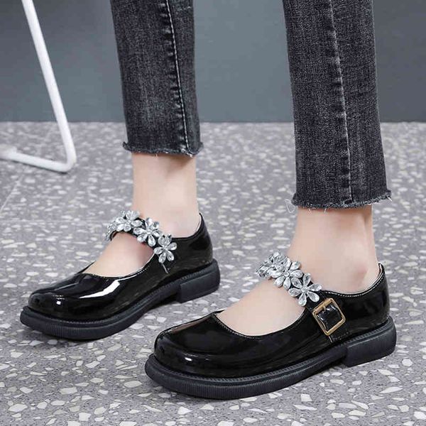 dress shoes rimocy sweet crystal buckle lolita woman patent leather low heel mary janes cute round toe japanese cosplay 41 4lj7, Black
dress shoes rimocy sweet crystal buckle lolita woman patent leather low heel mary janes cute round toe japanese cosplay 41 4lj7, Black