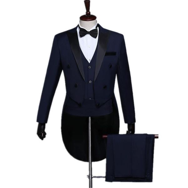 male classic black white navy blue tailcoat tuxedo wedding grooms suits for men party prom banquet stage singers costume men's & blazer, White;black
male classic black white navy blue tailcoat tuxedo wedding grooms suits for men party prom banquet stage singers costume men's & blazer, White;black